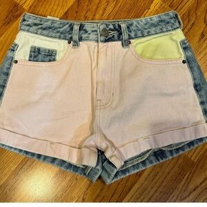 Pacsun Colorblocked Jean shorts